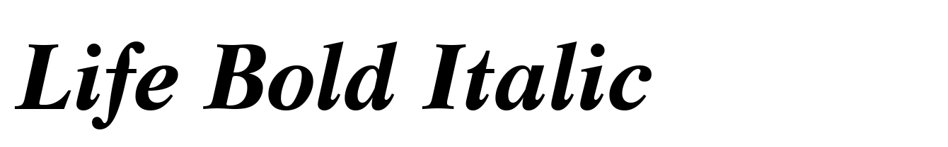 Life Bold Italic